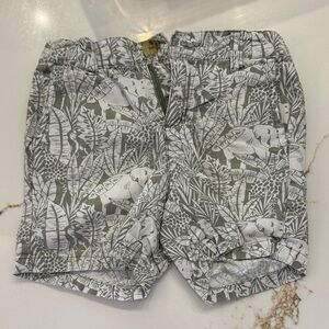 Janie and Jack Gray Tropical-Print Men’s Shorts